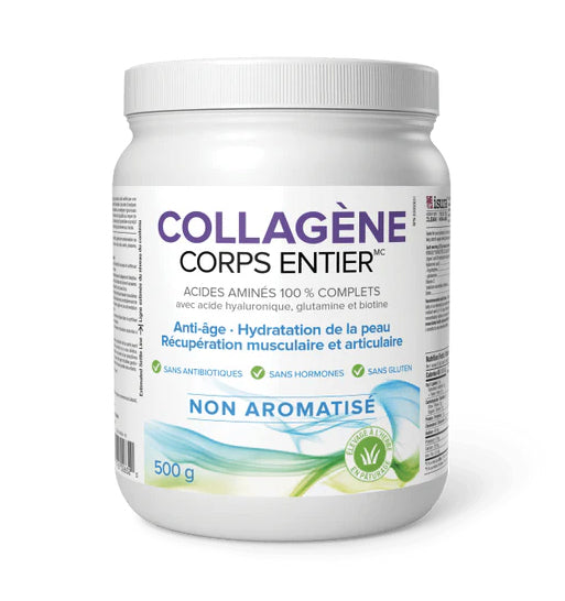 Collagène Corps Entier - Anti-âge, Hydratation de la Peau, Récupération musculaire et articulaire - Natural Actors - 500g - Non-Aromatisé (Sans Saveur)
